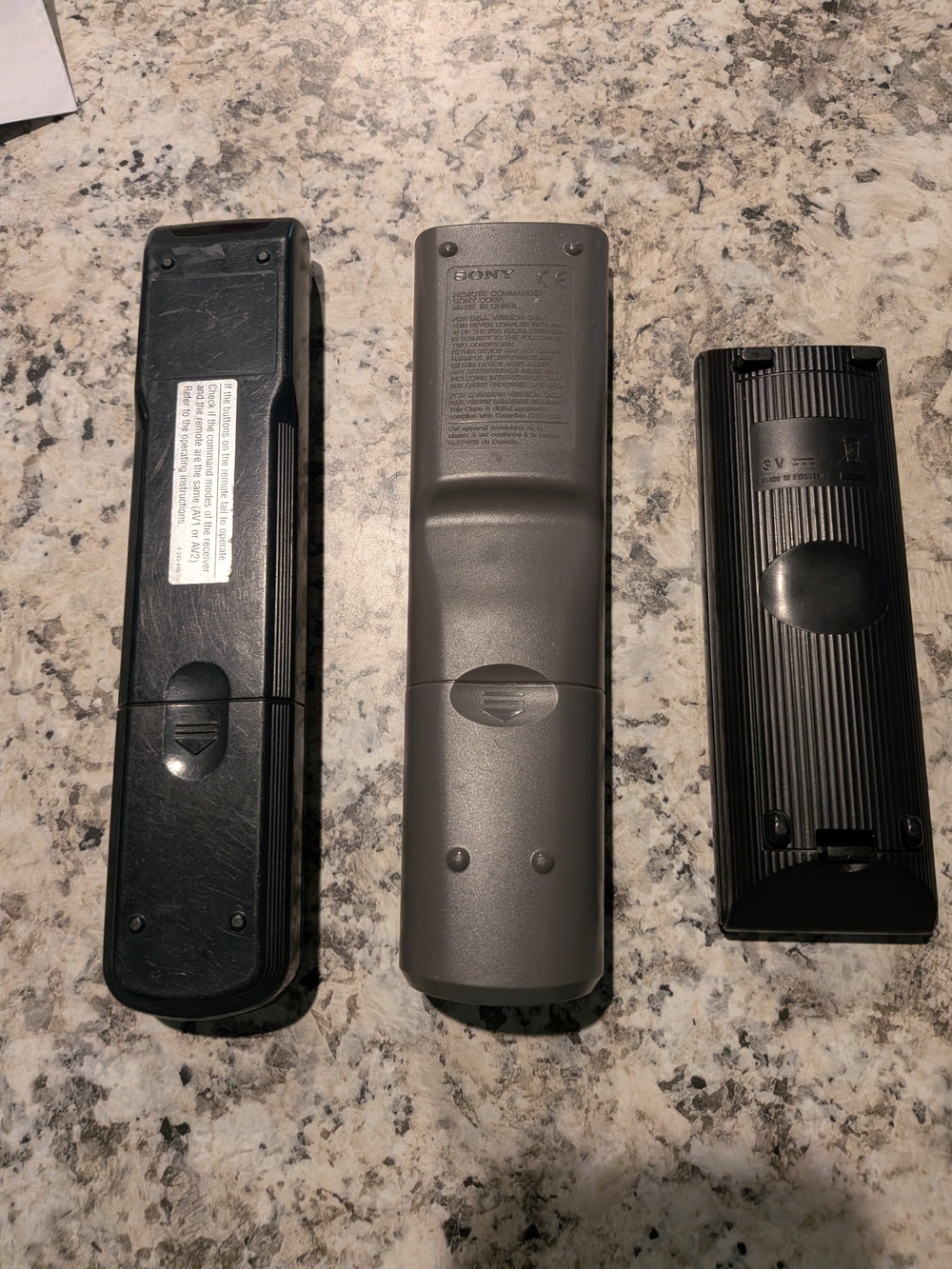 Sony Remote Controls Trio - Black & Silver - Picture 2 of 2